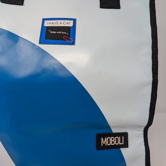 MOBOLI Luxe "I HAVE A CAT" PVC Tarpaulin Large Cat Carrier/Backpack - Gym/Beach? - Picture 10 of 15